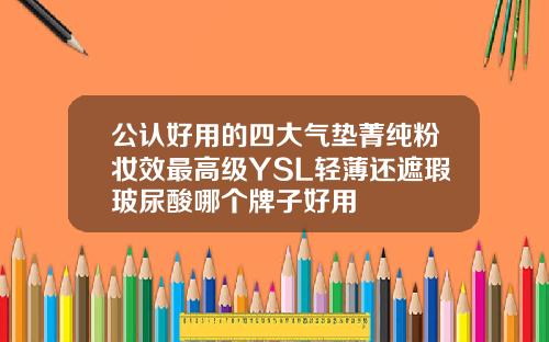 公认好用的四大气垫菁纯粉妆效最高级YSL轻薄还遮瑕玻尿酸哪个牌子好用