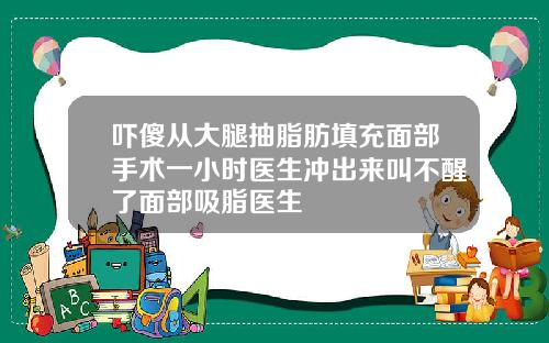 吓傻从大腿抽脂肪填充面部手术一小时医生冲出来叫不醒了面部吸脂医生