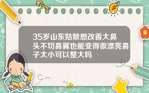 35岁山东姑娘想改善大鼻头不切鼻翼也能变得很漂亮鼻子太小可以整大吗