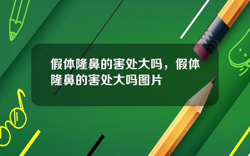 假体隆鼻的害处大吗，假体隆鼻的害处大吗图片