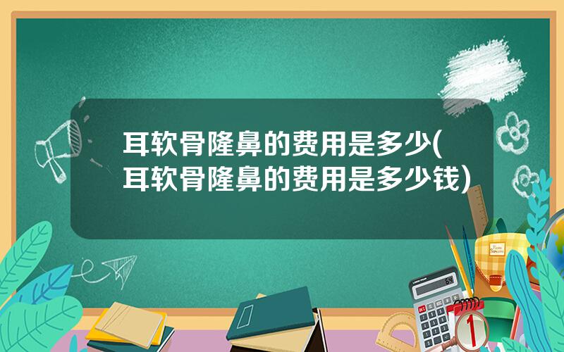 耳软骨隆鼻的费用是多少(耳软骨隆鼻的费用是多少钱)